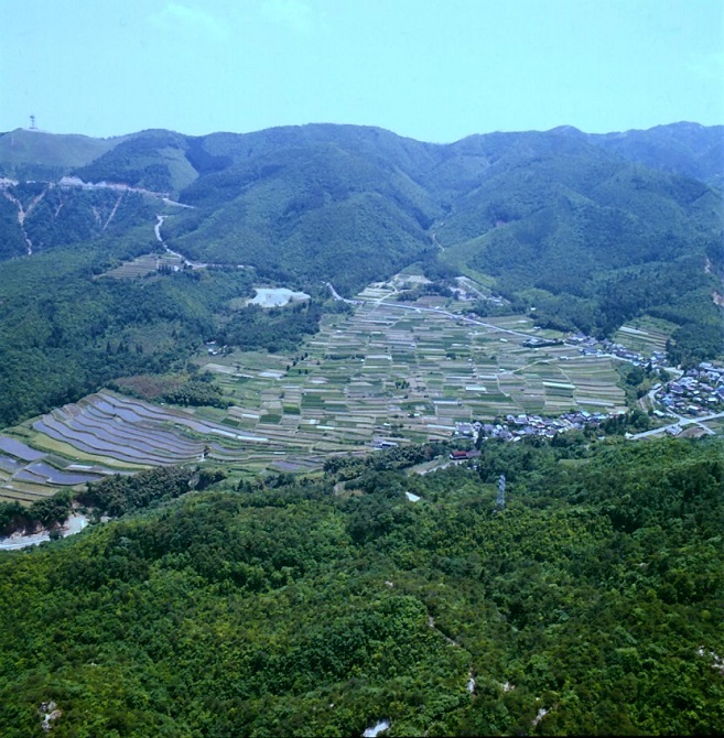 昭和48年　田畑の広がる船坂地区