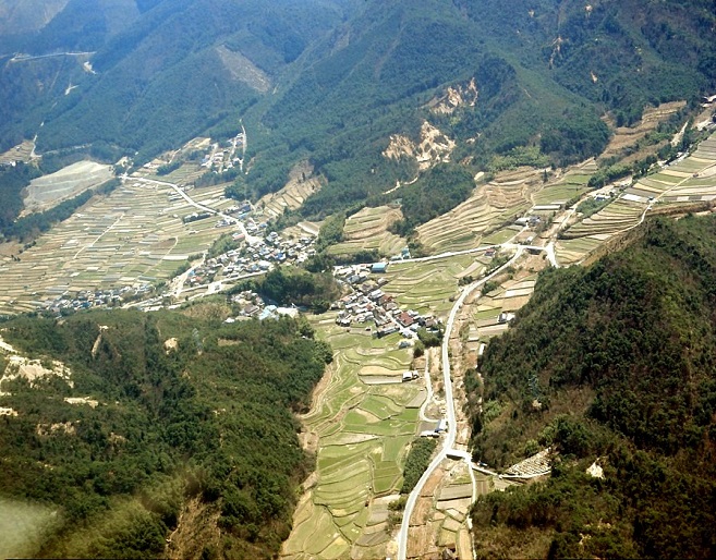 昭和52年　船坂川上流から船坂地区を見る