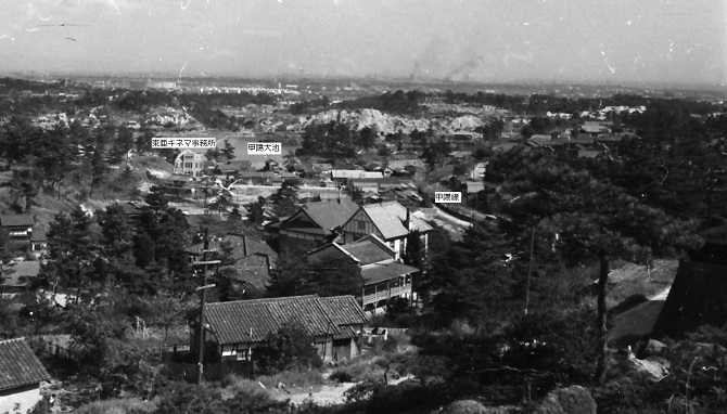 昭和27年ごろの甲陽園駅周辺