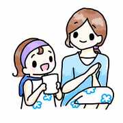 展示室たんけんに挑戦する親子