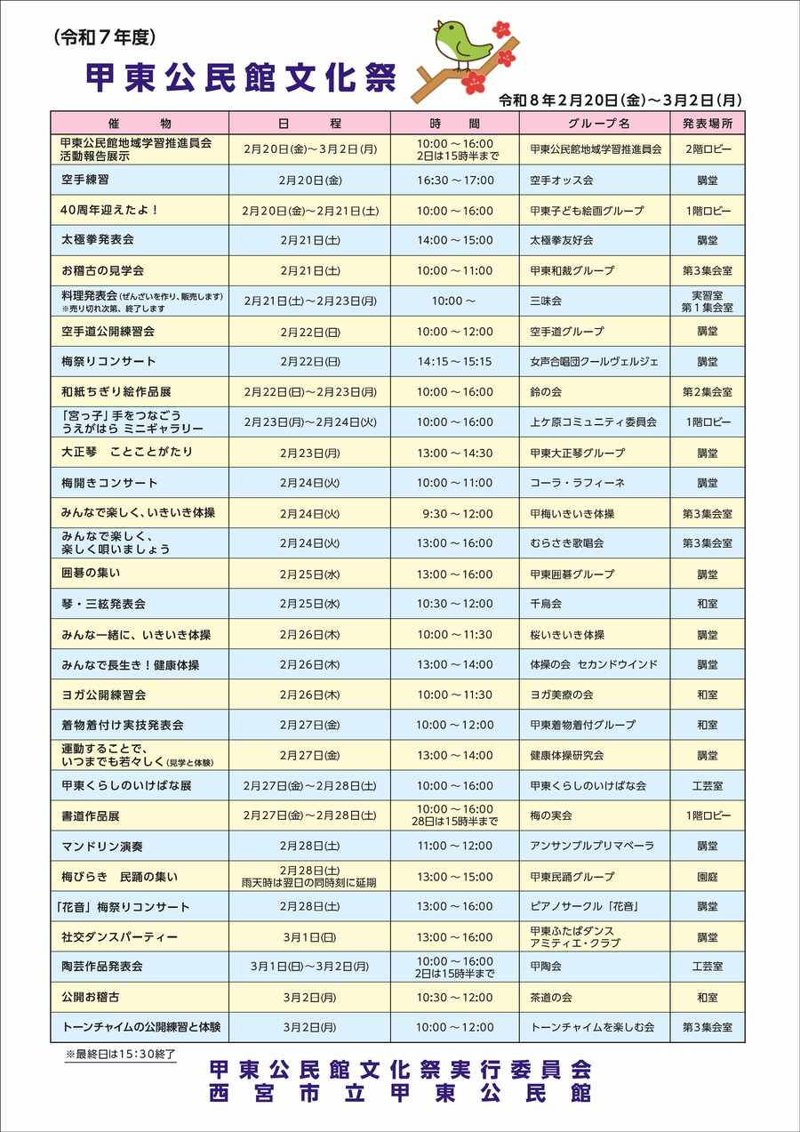 甲東公民館文化祭