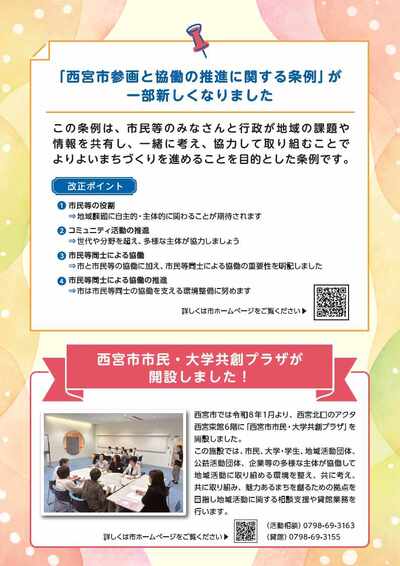 コミュニティ推進大会チラシ（ウラ）