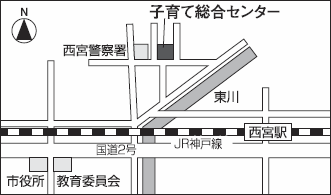 地図：子育て総合センター