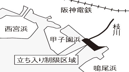 地図：立ち入り制限区域