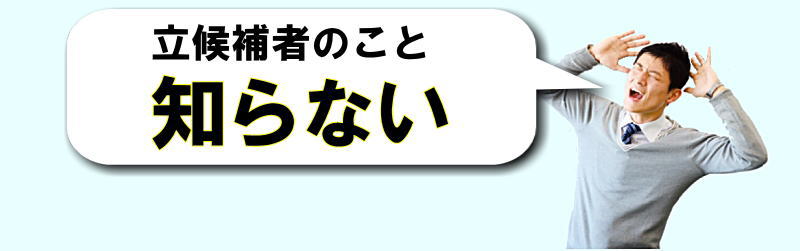 立候補者のこと知らない