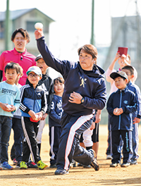 写真：野球教室の様子