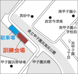 地図：訓練会場周辺の地図