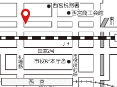 地図：ここにし（西宮市保育士就職支援センター）