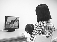 写真：かおテレビ体験の様子