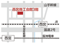 にしのみや起業家支援センター みやスタの周辺地図