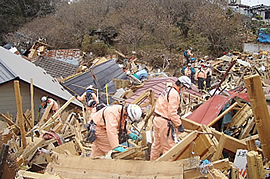 宮城県本吉郡南三陸町にて