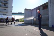 小型ポンプ操法放水