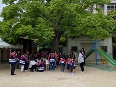 避難訓練の様子です