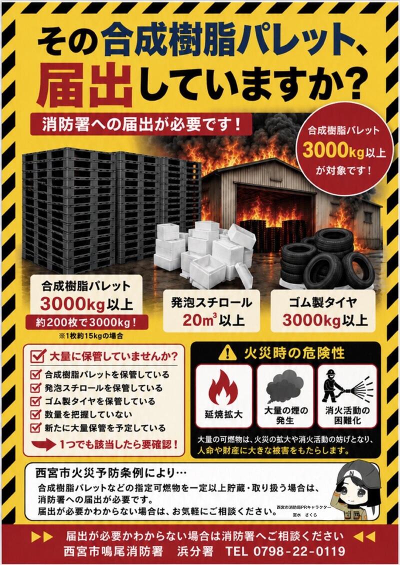 指定可燃物啓発ポスター