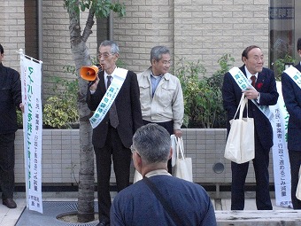 西宮市商店市場連盟田窪会長のあいさつ