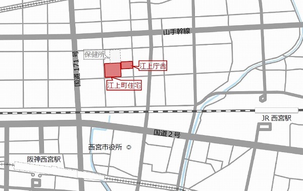 江上町市有地位置図