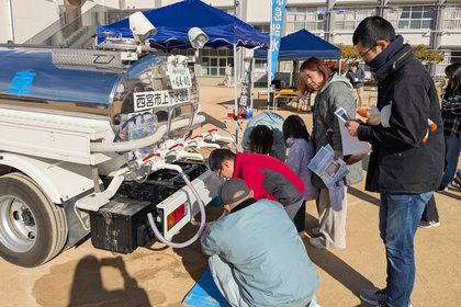 鳴尾東小学校区防災訓練の様子